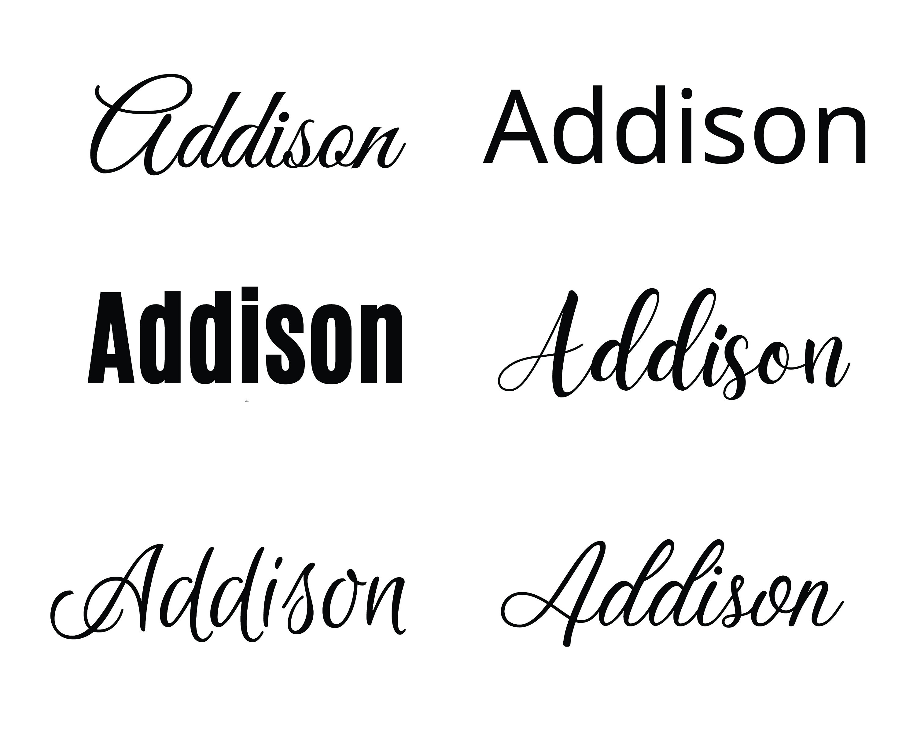 Addison Svg , Baby Names Svg, Wedding Names Svg - Etsy