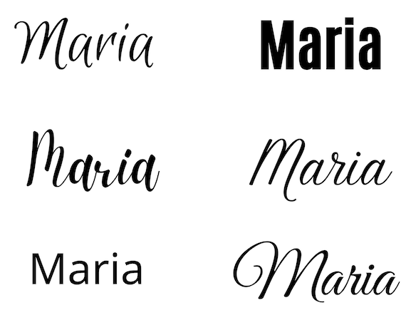 The Name Maria In Cursive
