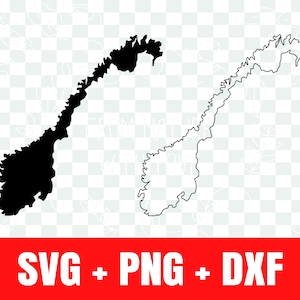 Norge silhuett svg, Norge kontur svg