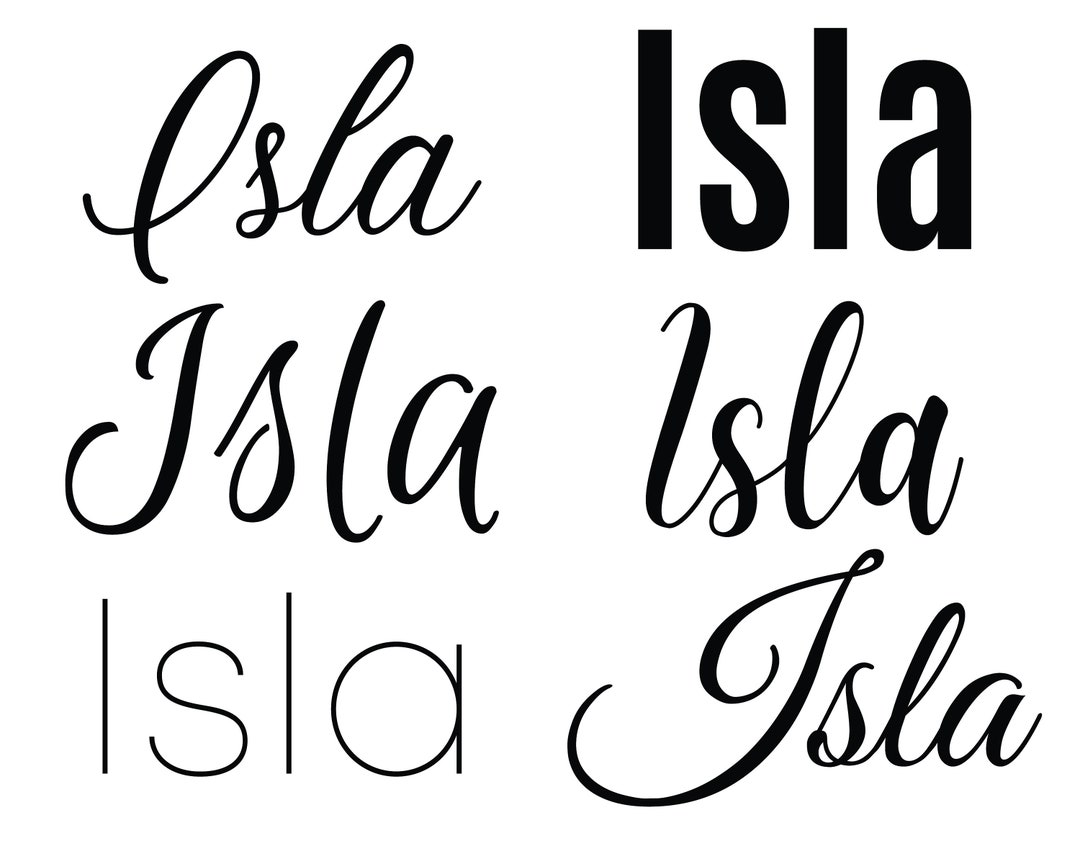 Isla Svg , Baby Names Svg, Wedding Names Svg Etsy