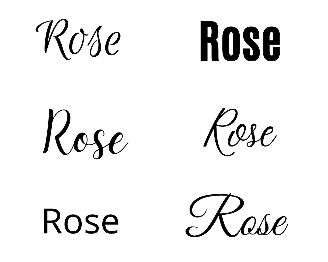 Rose Svg Rose Baby Name Svg Rose Wedding Name Svg Etsy