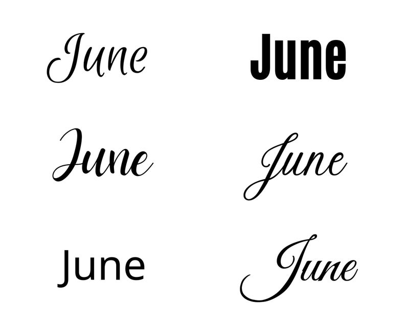 June Pdf Name June Svg , June Baby Name Svg, June Wedding Name Svg - Etsy