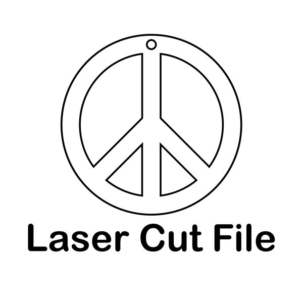 Peace Sign Laser Cut File svg