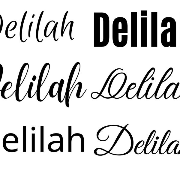 Delilah svg , Delilah Baby Name svg, Delilah Wedding Name svg