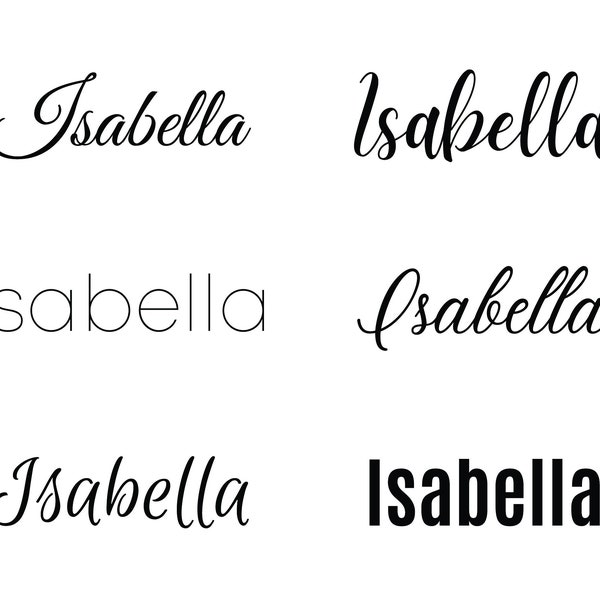 Isabella svg , Baby Namen svg, Hochzeit Namen svg