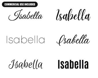 Isabella svg, Prénoms de bébé svg, Noms de mariage svg