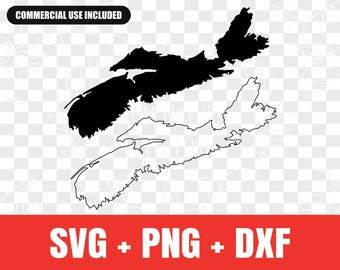 Carte de la Nouvelle-Écosse (Canada) au format SVG, silhouette de la Nouvelle-Écosse au format SVG, contour de la Nouvelle-Écosse au format SVG