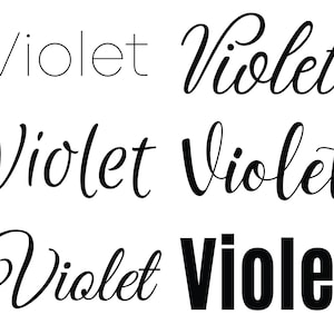 バイオレット svg、赤ちゃんの名前 svg、結婚式の名前 svg