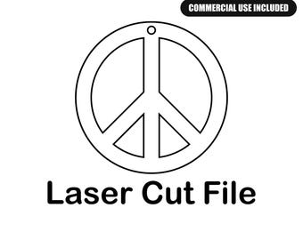 Fichier SVG de découpe laser du symbole de la paix