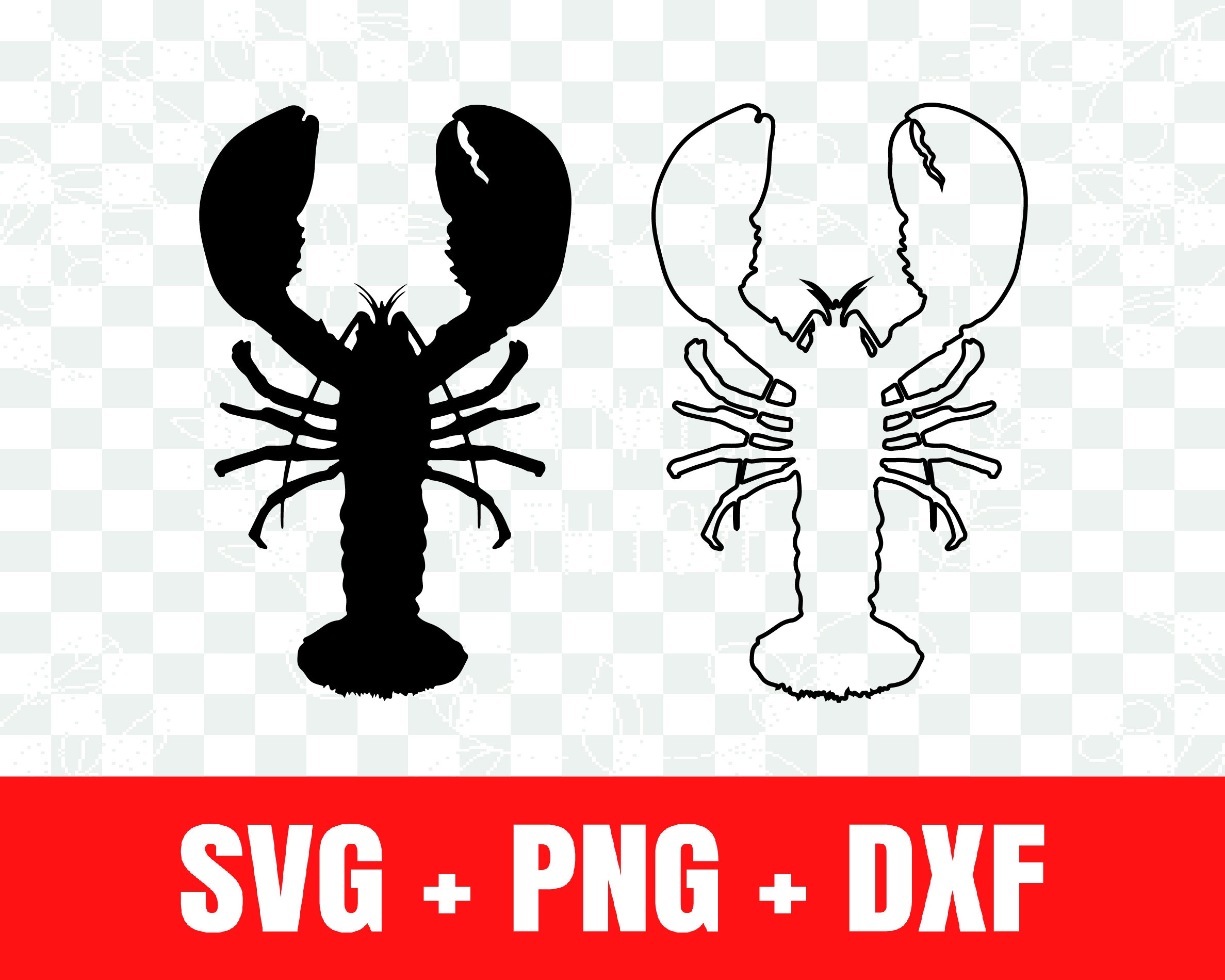 Lobster Silhouette Svg Lobster Outline Svg - Etsy UK