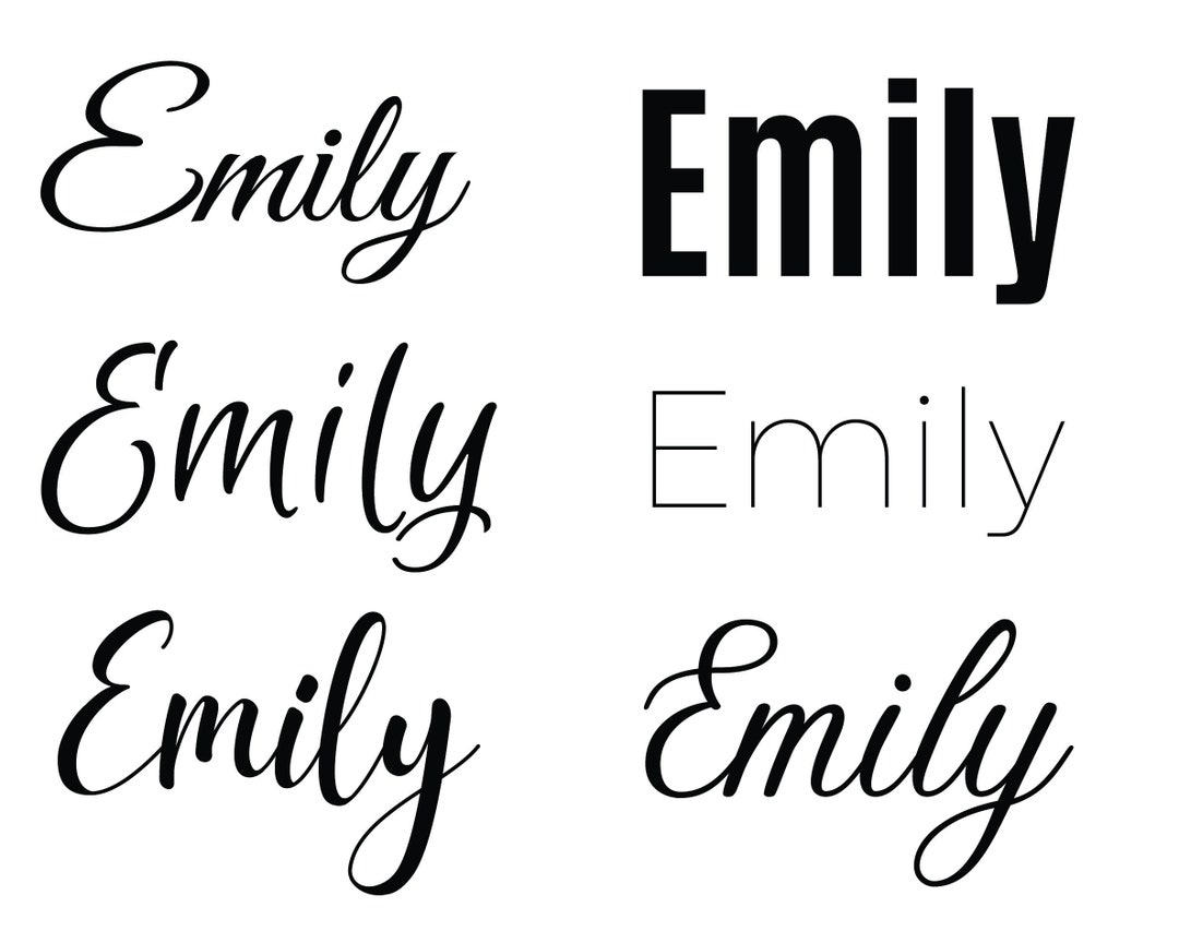 Emily Svg , Baby Names Svg, Wedding Names Svg Etsy