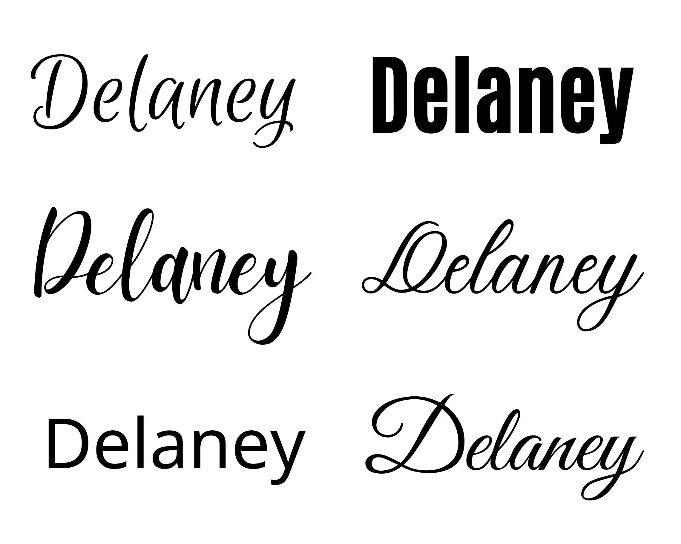 Delaney svg Delaney Baby Name svg Delaney Wedding Name svg Etsy España