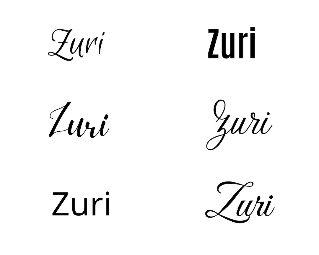 Zuri Svg , Baby Names Svg, Wedding Names Svg Etsy