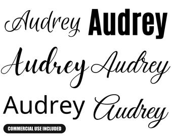 Audrey svg, Audrey Prénom de bébé svg, Audrey Nom de mariage svg