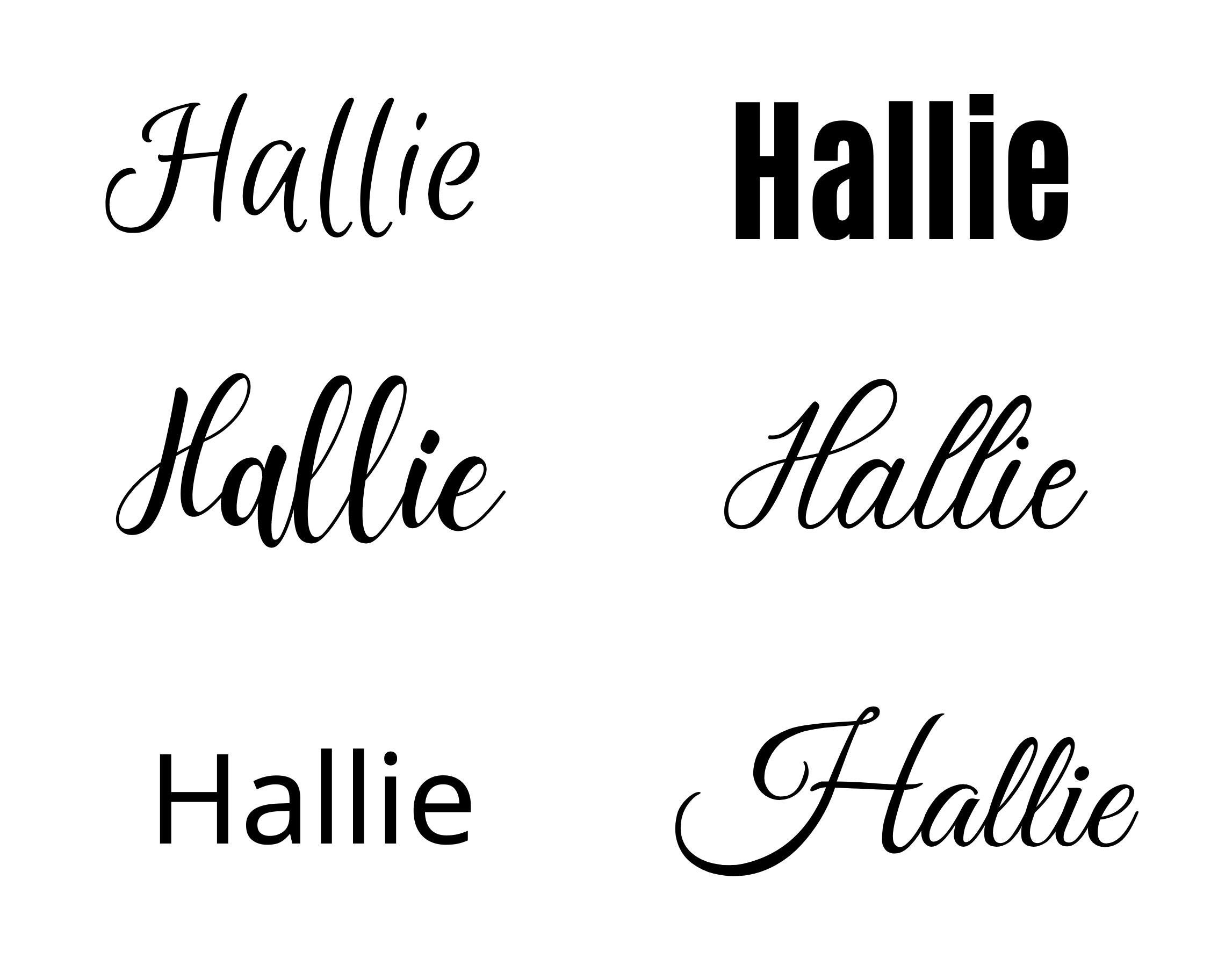Hallie Svg Hallie Baby Name Svg Hallie Wedding Name Svg - Etsy
