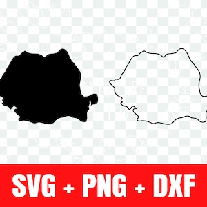 De Kaart van Roemenië svg, Het silhouet van Roemenië svg, De omtrek van Roemenië svg