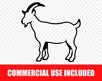 Profil de chèvre laitière (SVG/PNG), silhouette d'animal de ferme, fichier de découpe Cricut, téléchargement numérique sur le thème de l'élevage pour mugs et t-shirts