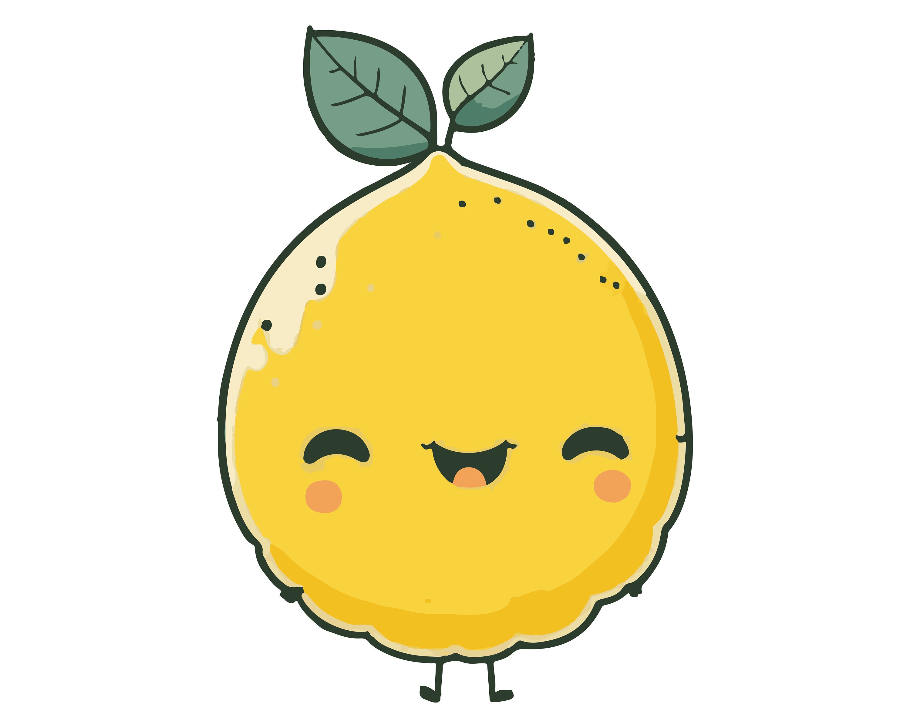 Cartoon Lemon SVG, Lemon Clip Art, Lemon Clipart, Lemon Cricut Svg - Etsy