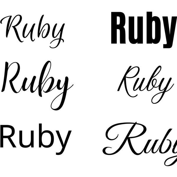 Ruby svg , Ruby Baby Name svg, Ruby Wedding Name svg