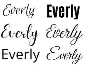 Everly Baby Name Svg - Etsy