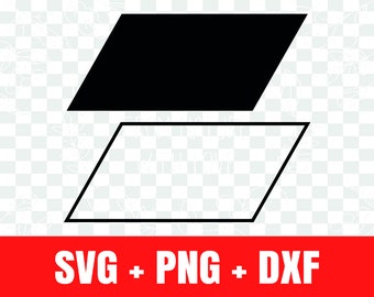 Parallelogram svg , Parallelogram silhouette svg, Parallelogram outline svg