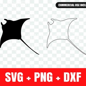 Silhouet van een mantarog in SVG-formaat, omtrek van een mantarog in SVG-formaat.