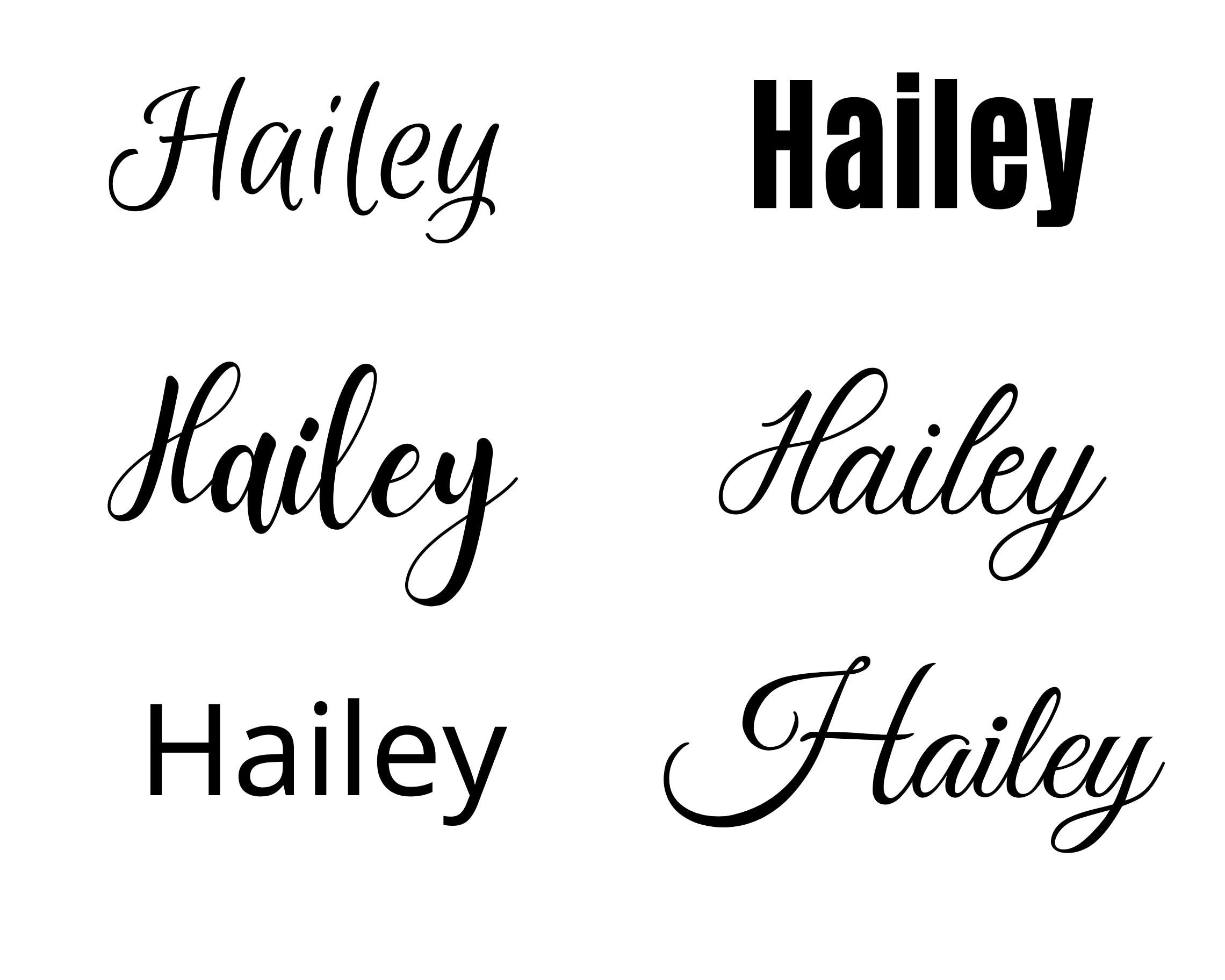 Hailey Svg Hailey Baby Name Svg Hailey Wedding Name Svg - Etsy