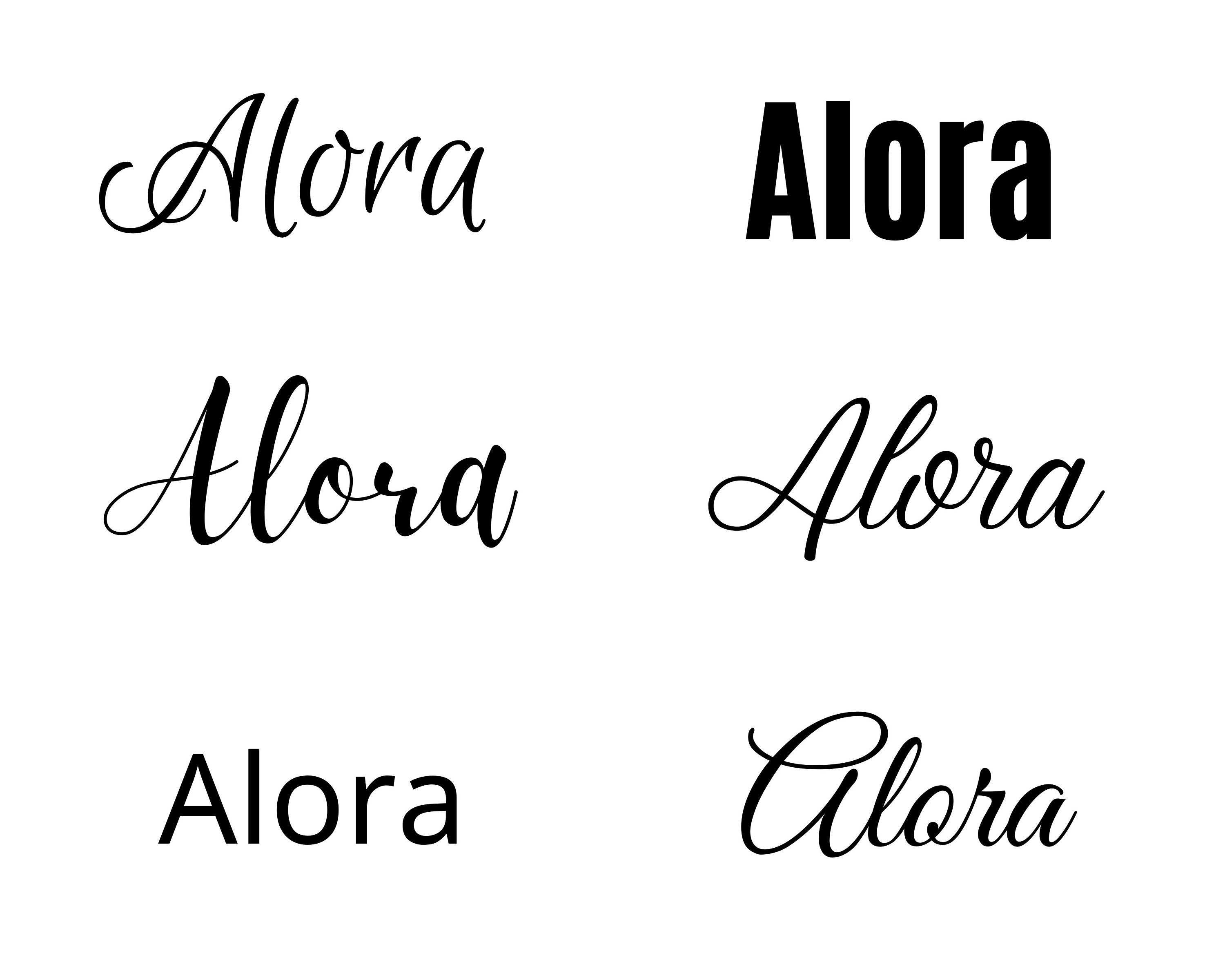 Alora Svg Alora Baby Name Svg Alora Wedding Name Svg Etsy