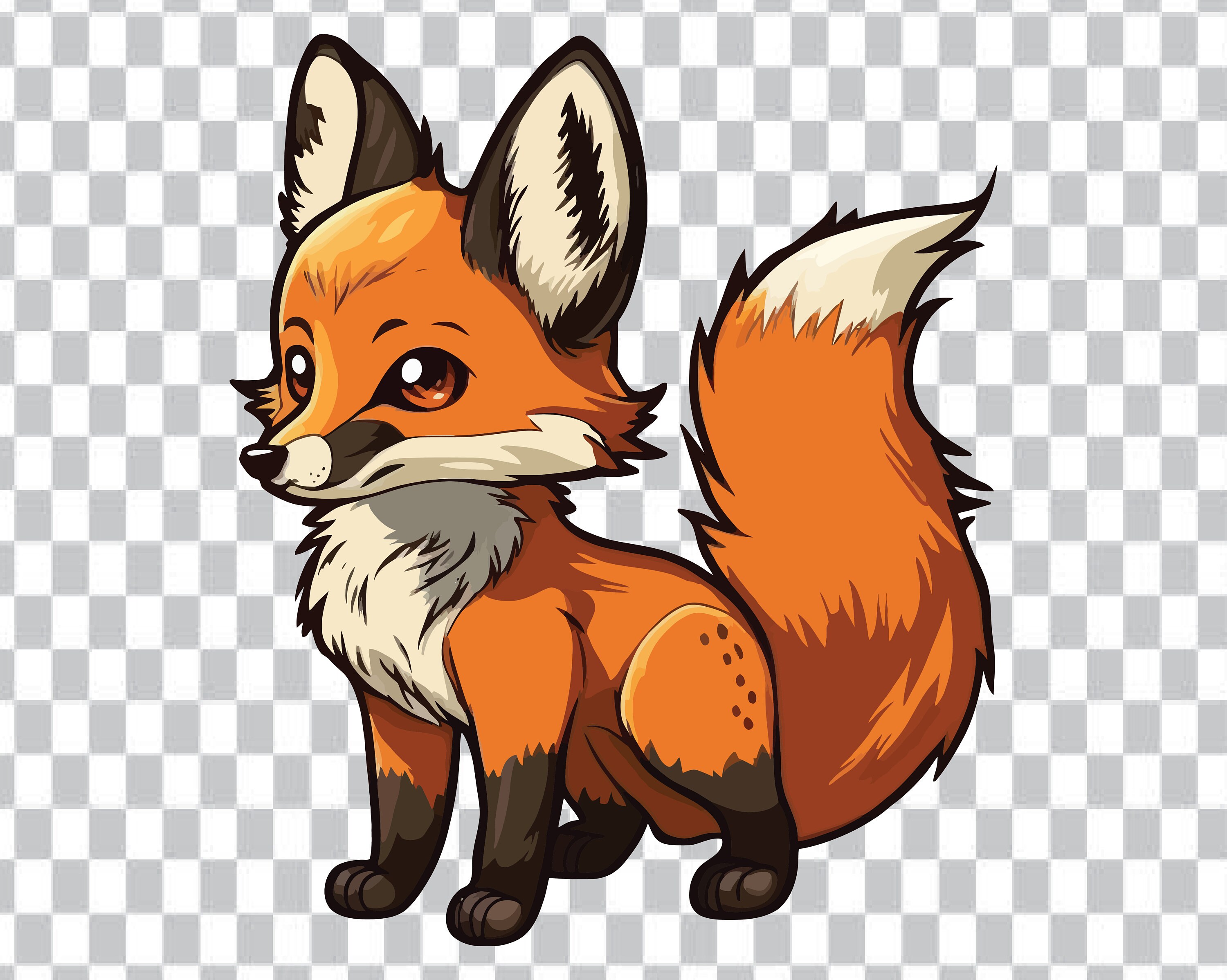 Cartoon Fox SVG Fox Clip Art Svg Fox Clipart Svg Fox Cricut Svg 