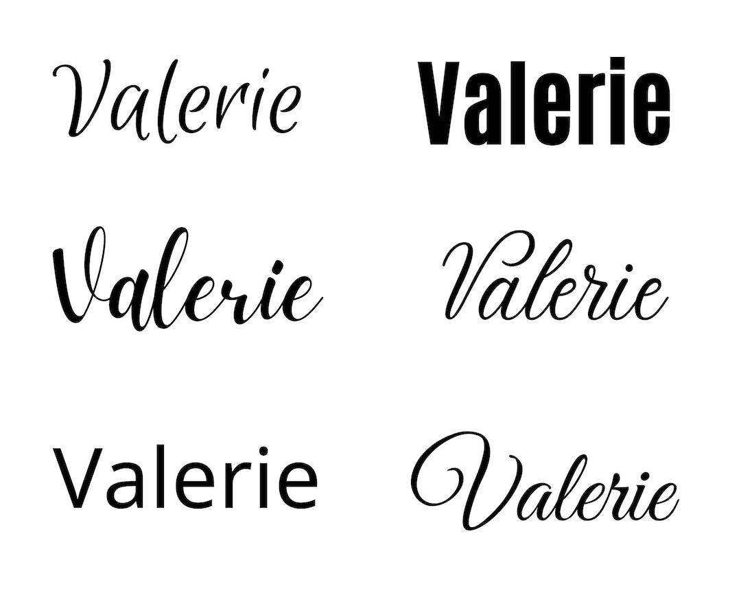 Valerie Svg , Valerie Baby Name Svg, Valerie Wedding Name Svg Etsy