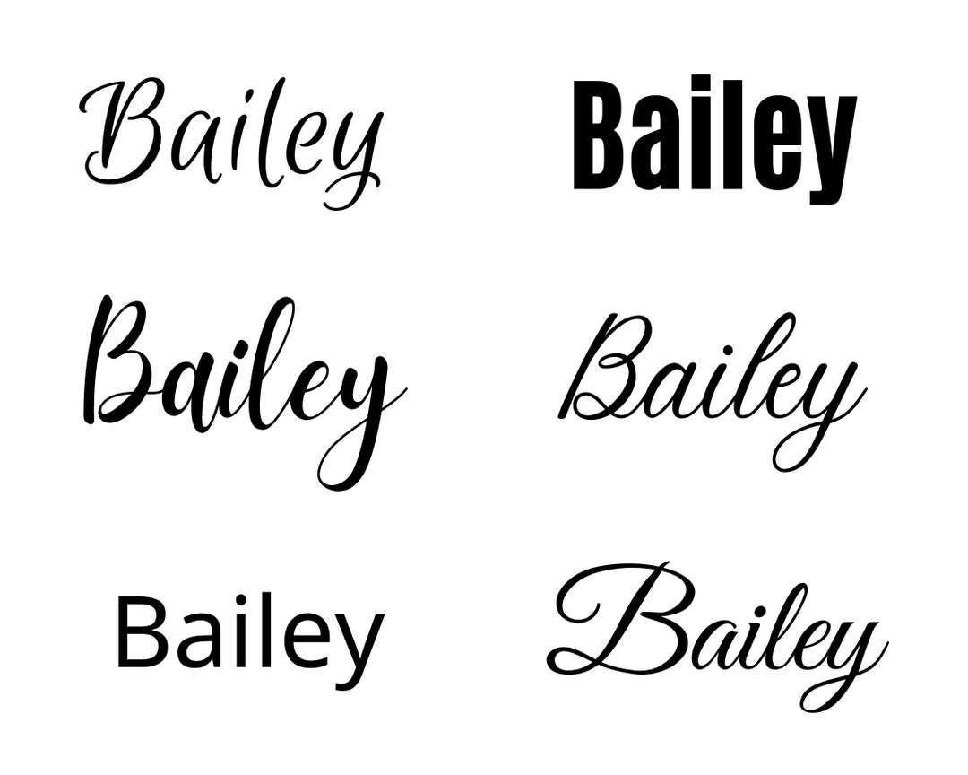 Bailey Svg , Bailey Baby Name Svg, Bailey Wedding Name Svg Etsy