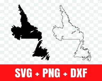 Newfoundland and Labrador Canada svg, Newfoundland and Labrador silhouette svg, Newfoundland and Labrador outline svg