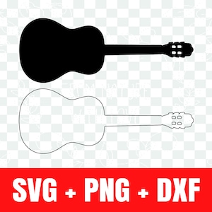 Akoestisch Gitaar silhouet svg, Akoestische Gitaar outline svg
