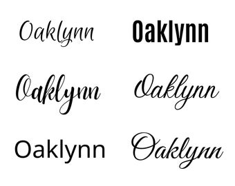 Oaklynn svg , Baby Names svg, Wedding Names svg