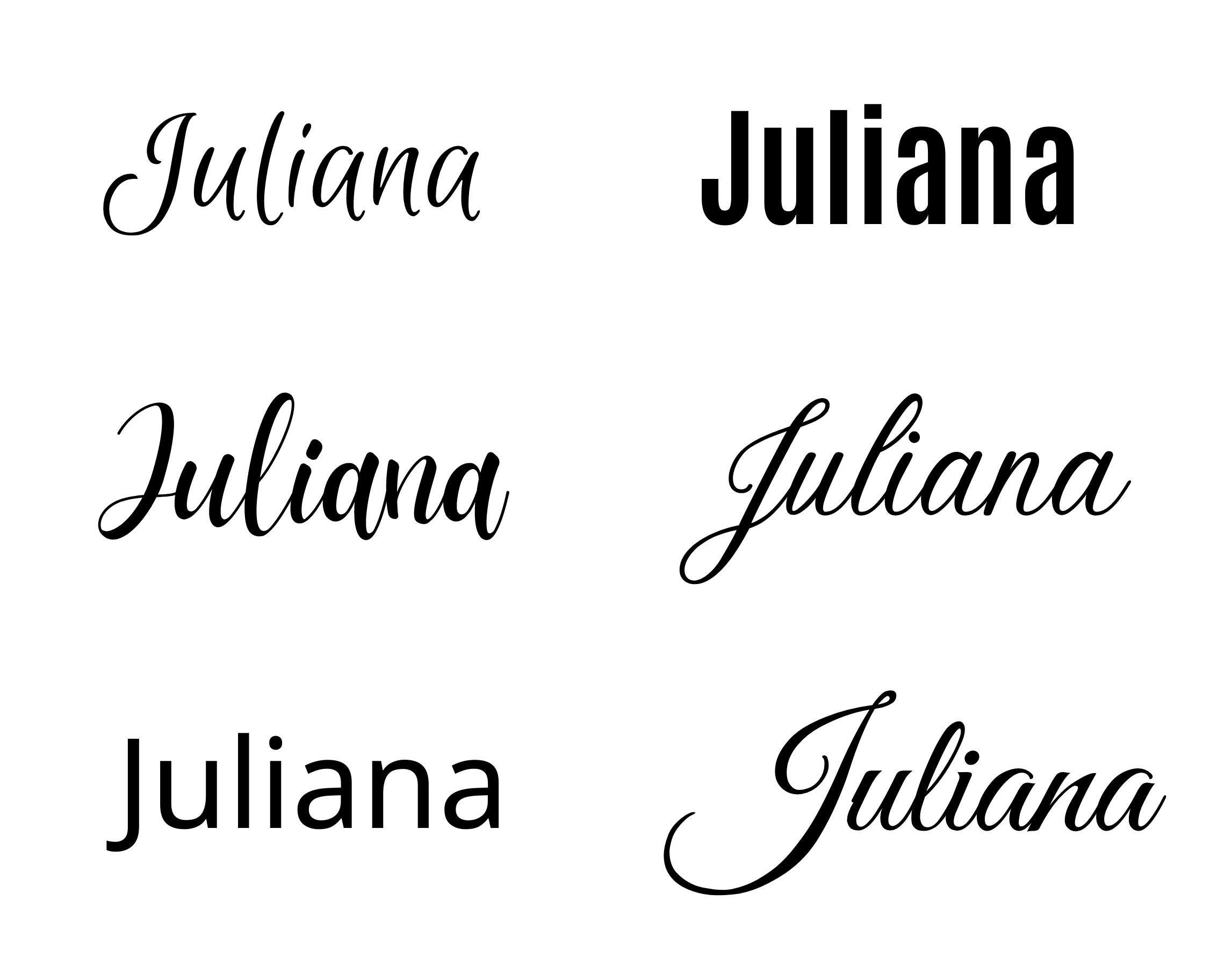 Juliana Svg Baby Names Svg Wedding Names Svg (Instant Download) - Etsy