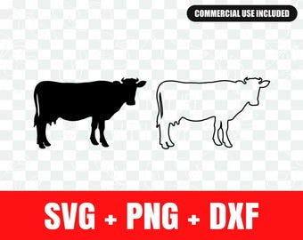 牛のシルエットSVG、牛の輪郭SVG