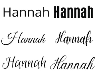 Hannah svg , Baby Names svg, Wedding Names svg