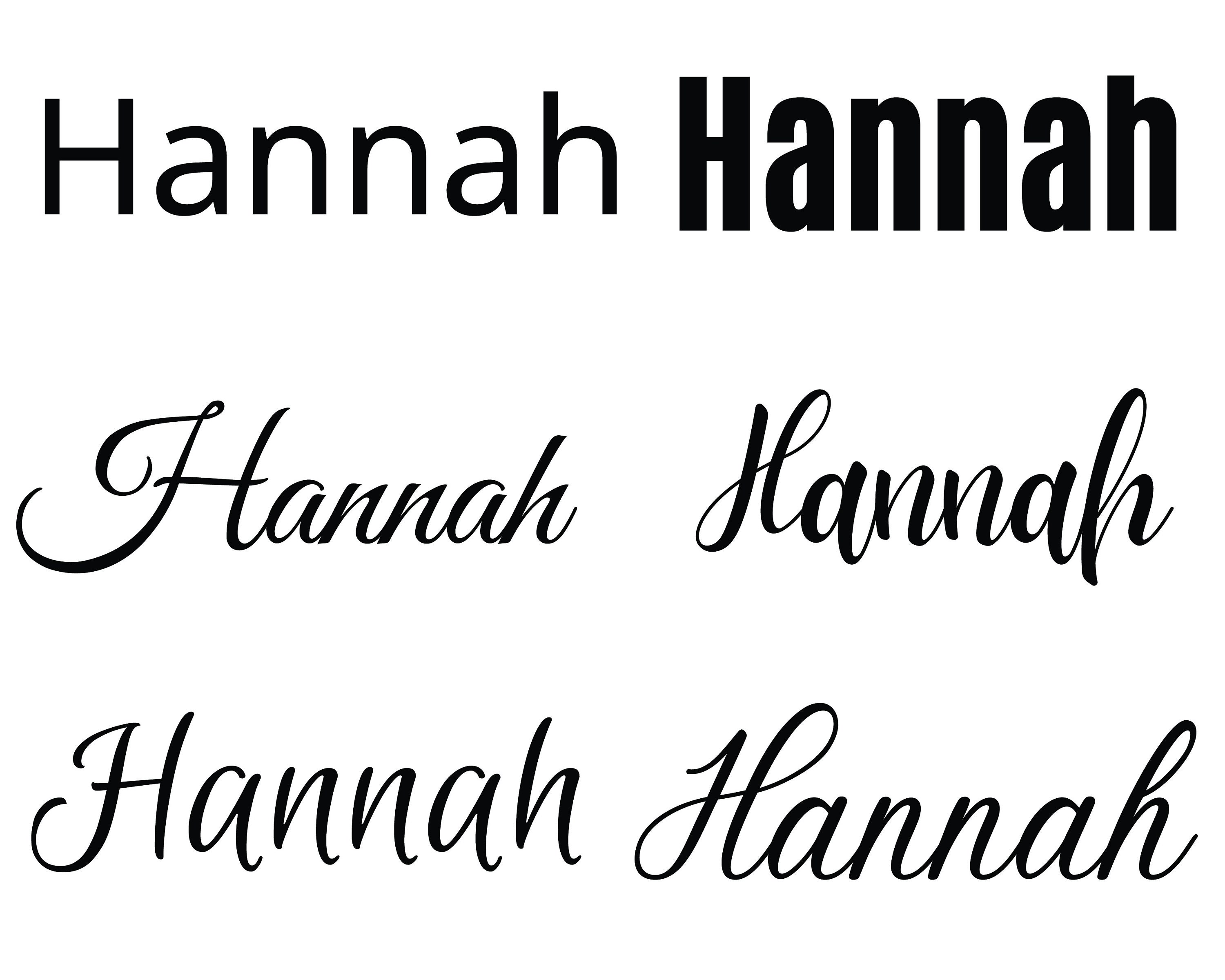 Hannah Name Tattoo