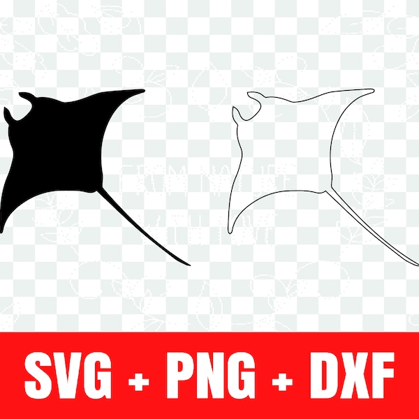 Manta Ray silhouette svg, Manta Ray outline svg