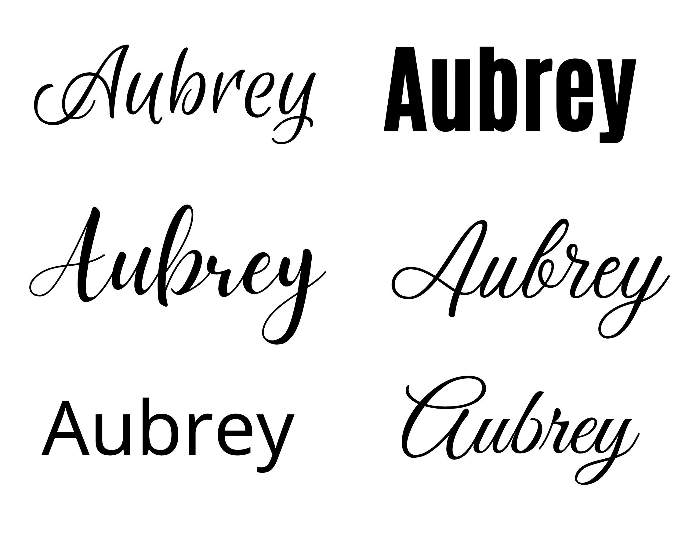 Aubrey Svg Aubrey Baby Name Svg Aubrey Wedding Name Svg Etsy