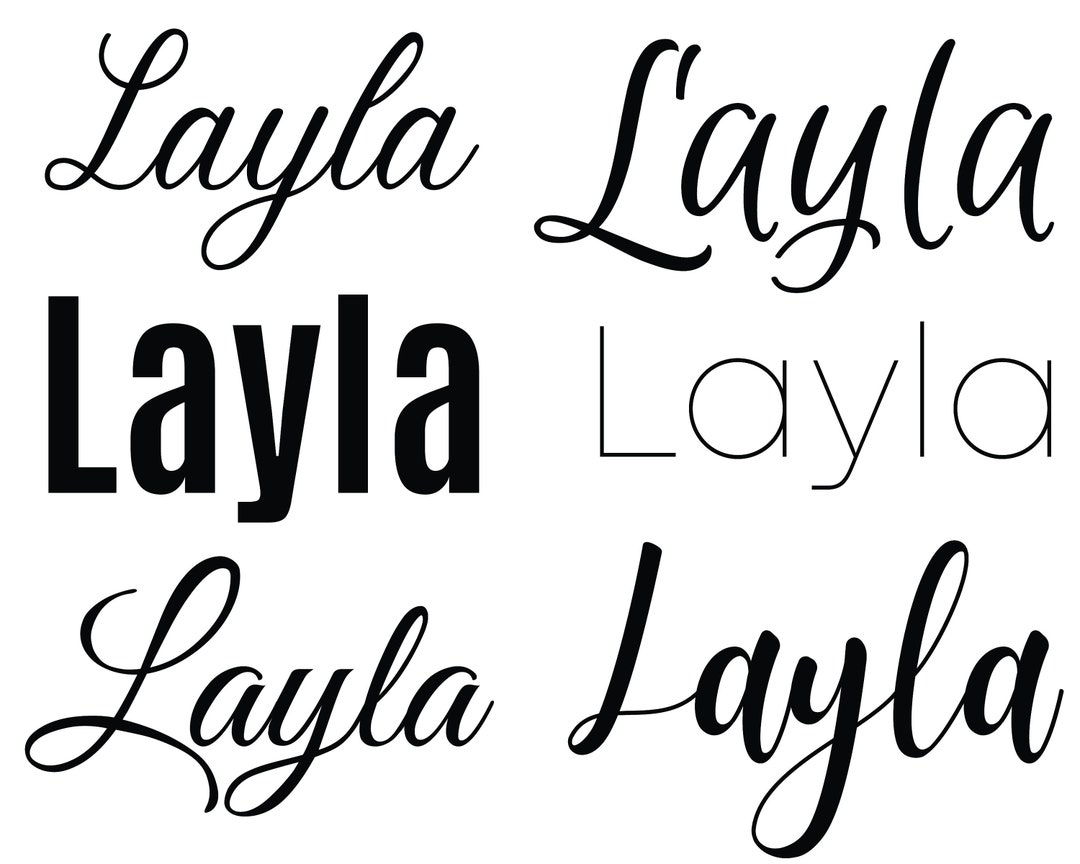 Layla Svg , Baby Names Svg, Wedding Names Svg - Etsy