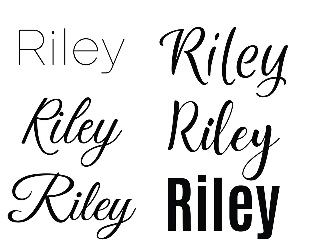 Riley Svg , Baby Names Svg, Wedding Names Svg - Etsy