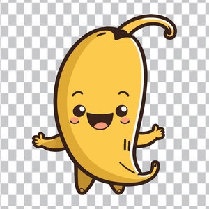 Dessin animé banane SVG, banane Clip Art svg, banane Cricut svg