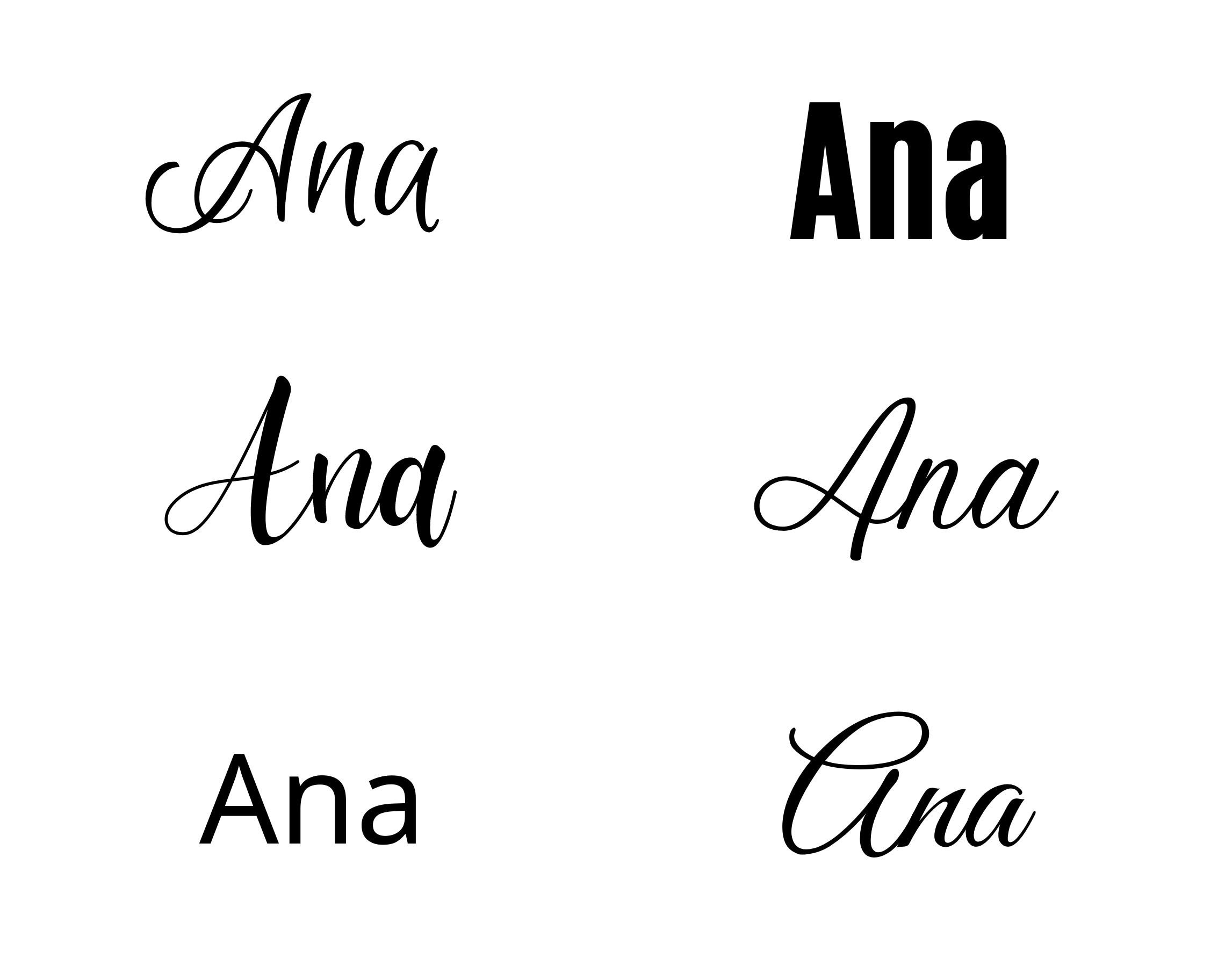 Ana Svg , Ana Baby Name Svg, Ana Wedding Name Svg - Etsy