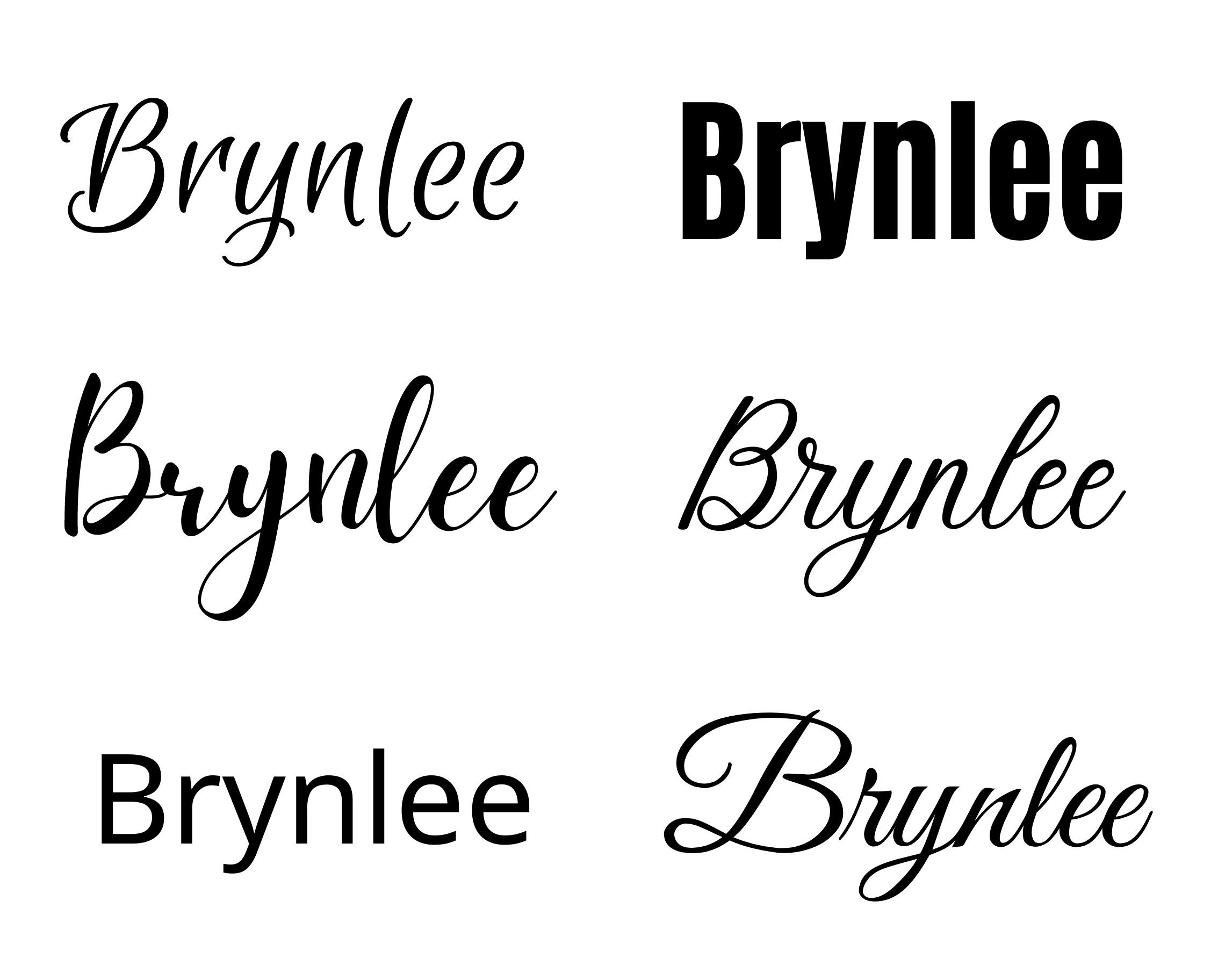 Brynlee Svg Brynlee Baby Name Svg Brynlee Wedding Name Svg - Etsy