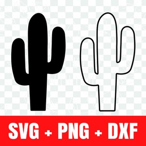 Silhueta de cacto svg, contorno de cacto svg