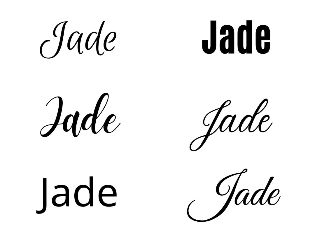 Jade svg, Jade Baby Name svg, Jade Wedding Name svg Etsy México