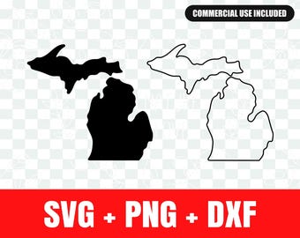 Silhouette du Michigan au format SVG, contour du Michigan au format SVG