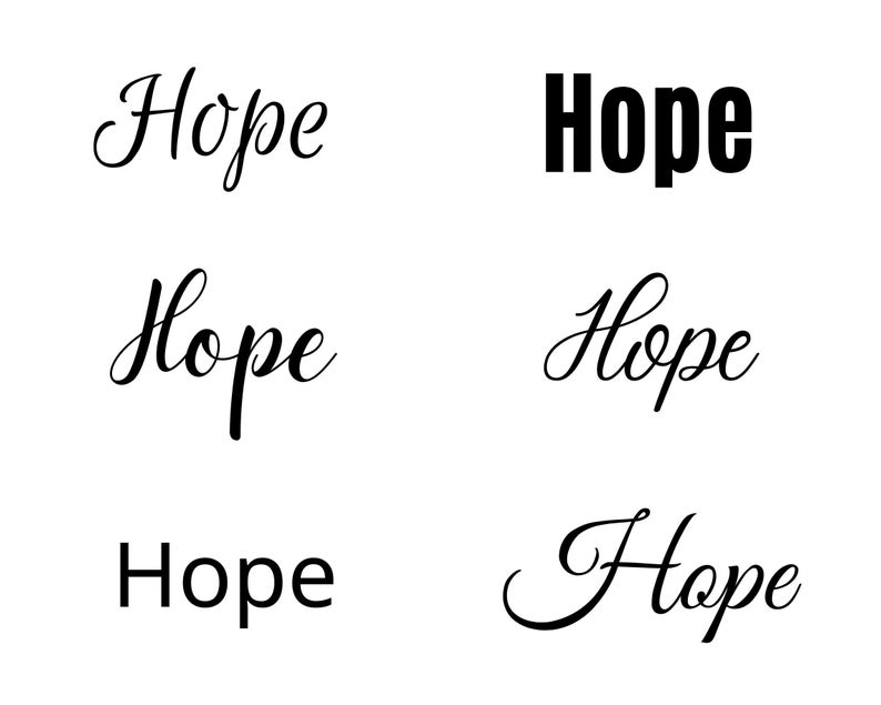 Hope Name Design Hope Svg , Hope Baby Name Svg, Hope Wedding Name Svg - Etsy