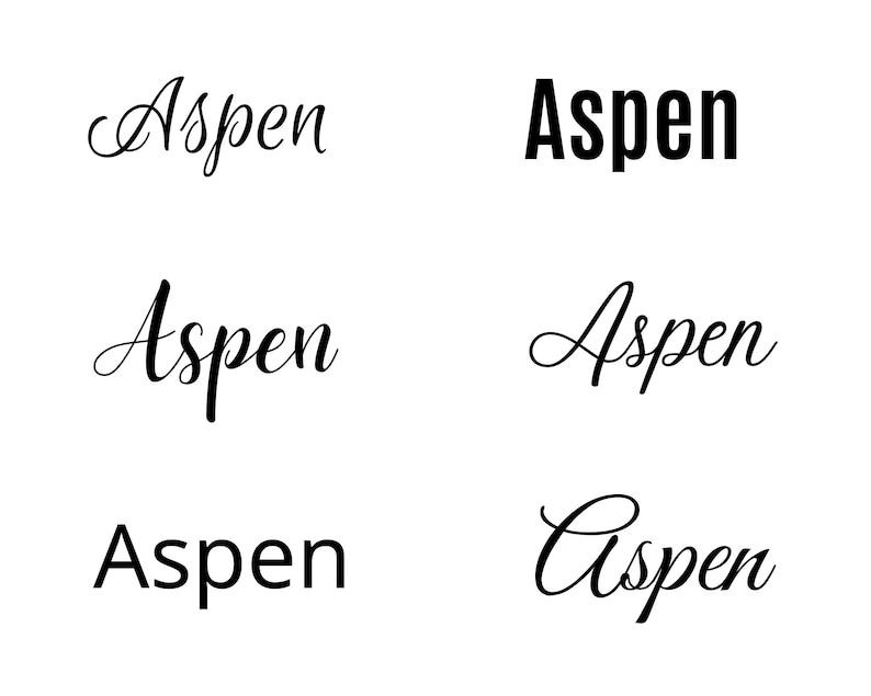 Aspen Svg , Baby Names Svg, Wedding Names Svg - Etsy